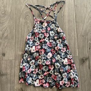 Hollister floral high neck top